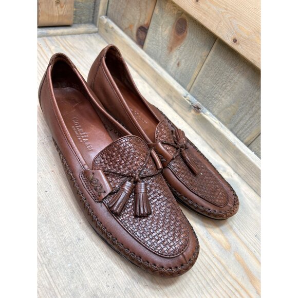 Cole Haan Country Womens Tan Brown Leather Tassel Loafers 8.5 AA - Picture 2 of 8
